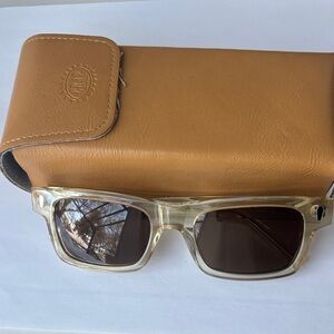 Crap Eyewear Sunglasses with Clear Frame and Brown Lenses